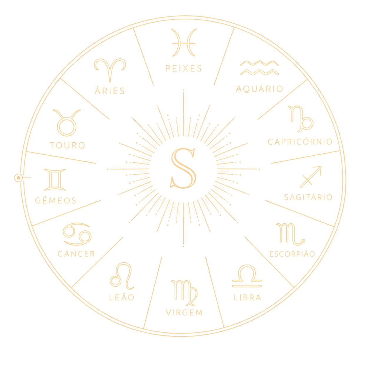 Logo completa da Ster Astrologia com os doze signos